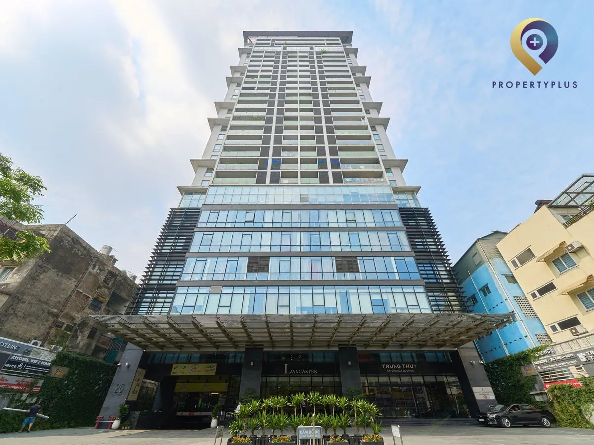 Lancaster building exterior view from the main entrance, Ba Dinh, Hanoi.